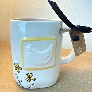 Rae Dunn Farm Girl Mug  NWT w/flowers